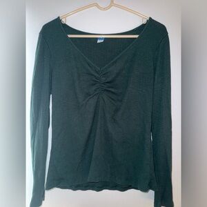 Old Navy Dark Green Long Sleeve Top